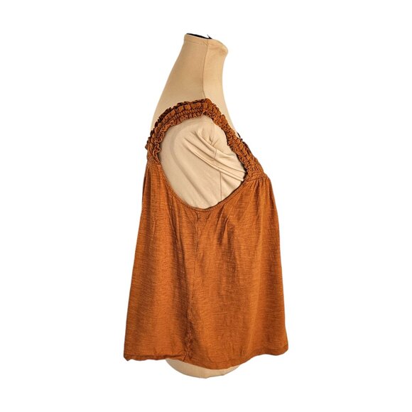 Anthropologie Brown Burnt Orange Tank Top Blouse Sz M - Picture 2 of 7